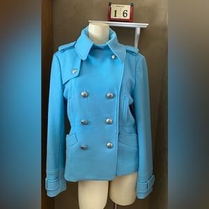 Millard Fillmore 80% Wool Pea Coats Women’s Size L, Military style Anthropology